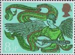 Christmas 8.5p Stamp (1975) Angel with Mandolin