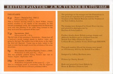 Birth Bicentenary of J.M.W. Turner (painter) (1975)