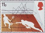 Racket Sports 11p Stamp (1977) Squash