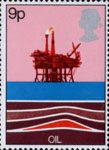 Energy 9p Stamp (1978) Oil - North Sea Production Platform
