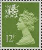 Regional Definitive - Wales 12p Stamp (1980) Yellow-Green