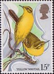 British Birds 15p Stamp (1980) Yellow Wagtails