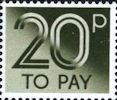 To Pay Labels 20p Stamp (1982) To Pay 20p