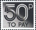 To Pay Labels 50p Stamp (1982) To Pay 50p