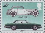 British Motor Cars 26p Stamp (1982) Jaguar 'SS1' and 'XJ6'