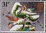 Christmas 1983 31p Stamp (1983) 'Christmas Dove' (hedge sculpture)