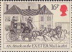 The Royal Mail 16p Stamp (1984) Attack on Exeter Mail, 1816