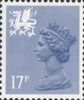 Regional Definitive - Wales 17p Stamp (1984) Grey Blue