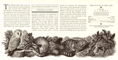 Nature Conservation - Species At Risk 1986