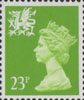 Regional Definitive - Wales 23p Stamp (1988) Bright Green