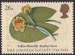 The Linnean Society 26p Stamp (1988) Yellow Waterlily (Major Joshua Swatkin)
