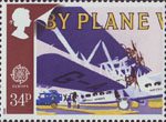 Transport and Communications 34p Stamp (1988) Imperial Airways Handley Page H.P.45 Horatius and Airmail Van