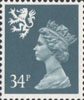 Regional Definitive - Scotland 34p Stamp (1989) Deep Bluish-Grey