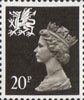 Regional Definitive - Wales 20p Stamp (1989) Brownish Black