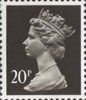 Definitive 20p Stamp (1989) Brownish Black