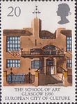 Europa 1990 20p Stamp (1990) Glasgow School of Art