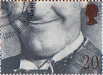 Greetings Booklet Stamps. 'Smiles' 20p Stamp (1990) Stan Laurel (comedian)