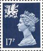 Regional Definitive - Wales 17p Stamp (1990) Deep Blue