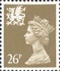 Regional Definitive - Wales 26p Stamp (1990) Drab