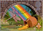 Greetings Booklet Stamps 'Good Luck' 1st Stamp (1991) Pot of Gold at End of Rainbow