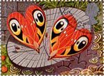 Greetings Booklet Stamps 'Good Luck' 1st Stamp (1991) Heart-shaped Butterflies