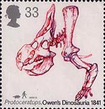 Dinosaurs 33p Stamp (1991) Protoceratops