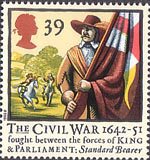 The Civil War 1642-51 39p Stamp (1992) Standard Bearer