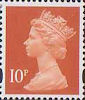 Definitives 10p Stamp (1993) dull orange