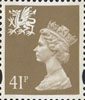 Regional Definitive - Wales 41p Stamp (1993) Grey-Brown