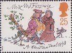 Christmas 1993 25p Stamp (1993) Mr and Mrs Fezziwig
