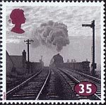The Age of Steam 35p Stamp (1994) Class 4 No. 42455 near Wigan Central