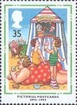 Pictorial Postcards 1894 - 1994 35p Stamp (1994) Punch and Judy Show