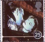 100 Years of Cinema 25p Stamp (1996) Laurence Olivier and Vivien Leigh in Lady Hamilton (film)
