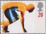 Olympics and Paralympics 1996 26p Stamp (1996) Athlete on Starting Blocks