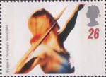 Olympics and Paralympics 1996 26p Stamp (1996) Throwing the Javelin