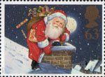 Christmas 1997 63p Stamp (1997) Father Christmas and Chimney