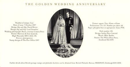 Reverse for  The Golden Wedding Anniversary 1947-1997