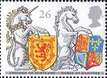 The Queens Beasts 26p Stamp (1998) Unicorn of Scotland and Horse of Hanover