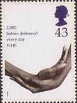 Health 43p Stamp (1998) Hands forming cradle