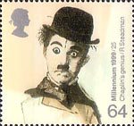 Entertainers Tale 64p Stamp (1999) Charlie Chaplin (film star) ('Cinema')