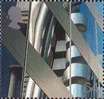 Workers Tale 64p Stamp (1999) Lloyd's Building (City of London finance centre)