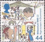 Citizens Tale 44p Stamp (1999) Generations of School Children ('Right to Education')