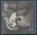 Farmers Tale 44p Stamp (1999) Man peeling Potato (Food Imports)