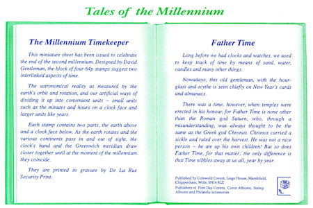 Reverse for Millennium Series. 'Millennium Timekeeper'