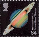 Scientists Tale 64p Stamp (1999) Saturn (development of astronomical telescopes)