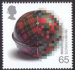 Millennium Projects (9th Series). 'Mind and Matter' 65p Stamp (2000) Tartan Wool Holder (Scottish Cultural Resources Access Network)