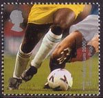 Millennium Projects (10th Series). 'Body and Bone' 1st Stamp (2000) Football Players (Hampden Park, Glasgow)