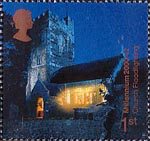 Millennium Projects (11th Series). 'Spirit and Faith' 1st Stamp (2000) Floodlit Church of St.Peter and St. Paul, Overstowey (Church Floodlighting Trust)