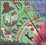 The Weather 19p Stamp (2001) Rain