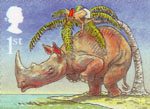 Rudyard Kiplings Just So Stories 1st Stamp (2002) How the Rhinoceros got his Skin